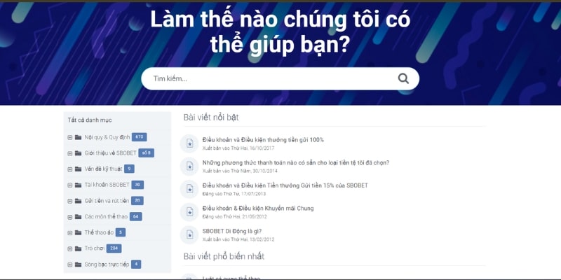 Các câu hỏi thường gặp về SBOBET