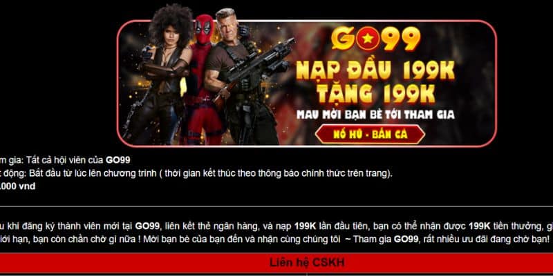 Hướng dẫn nhận thưởng tại Go99